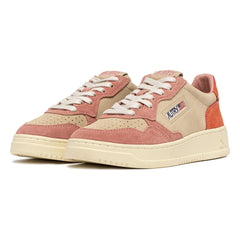 Autry - Medalist Low Tricolor Wildleder Sneaker | Orange