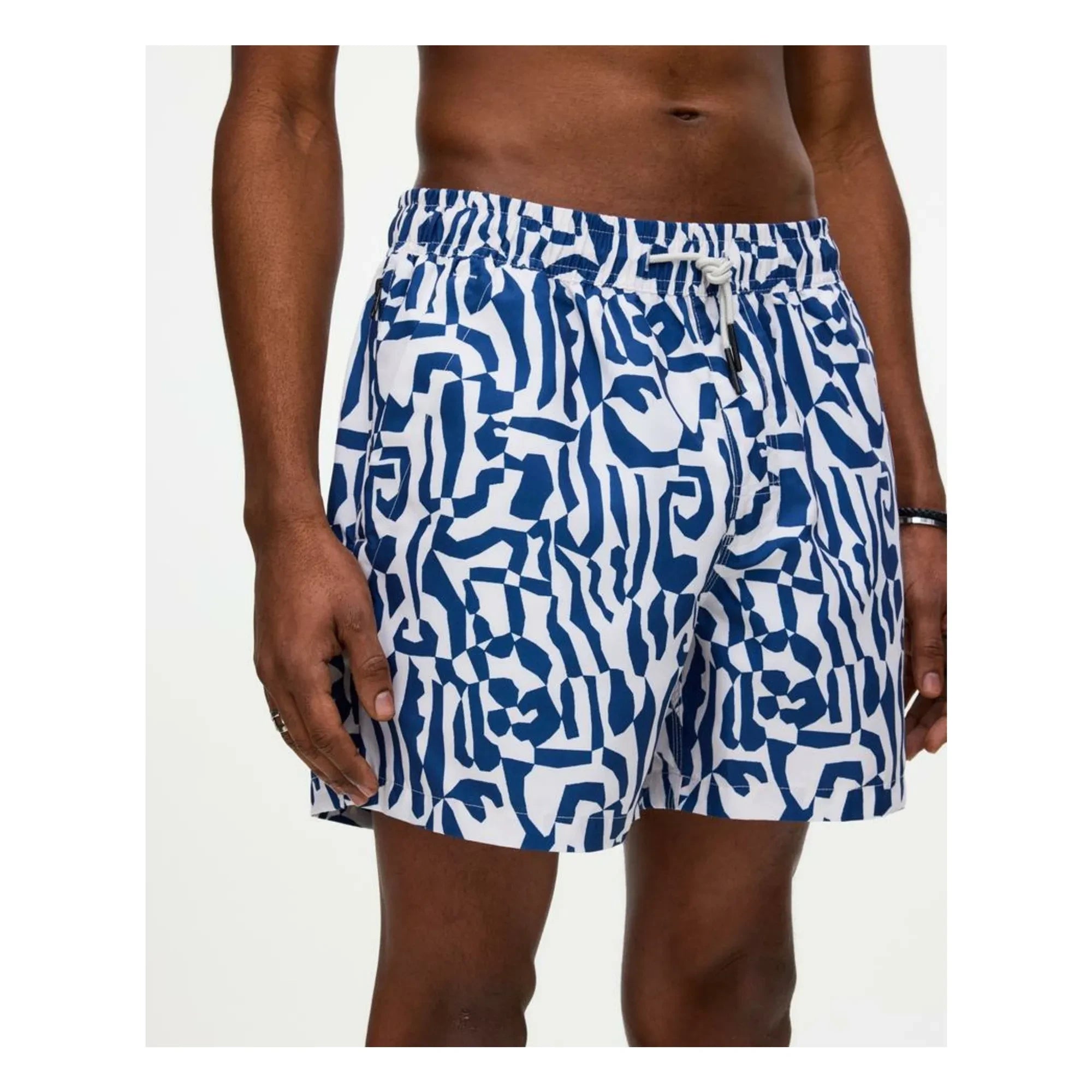 OAS – Badeshorts mit Marmormuster | Beige