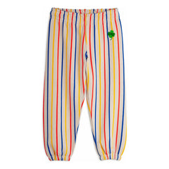 Mini Rodini - Kleeblatt-gestreifte Bio-Baumwoll-Jogginghose | Ecru