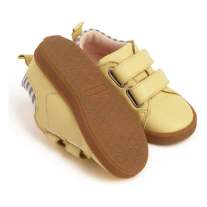 Lazare - Mahaut Gestreifte Vintage Sneaker | Blassgelb
