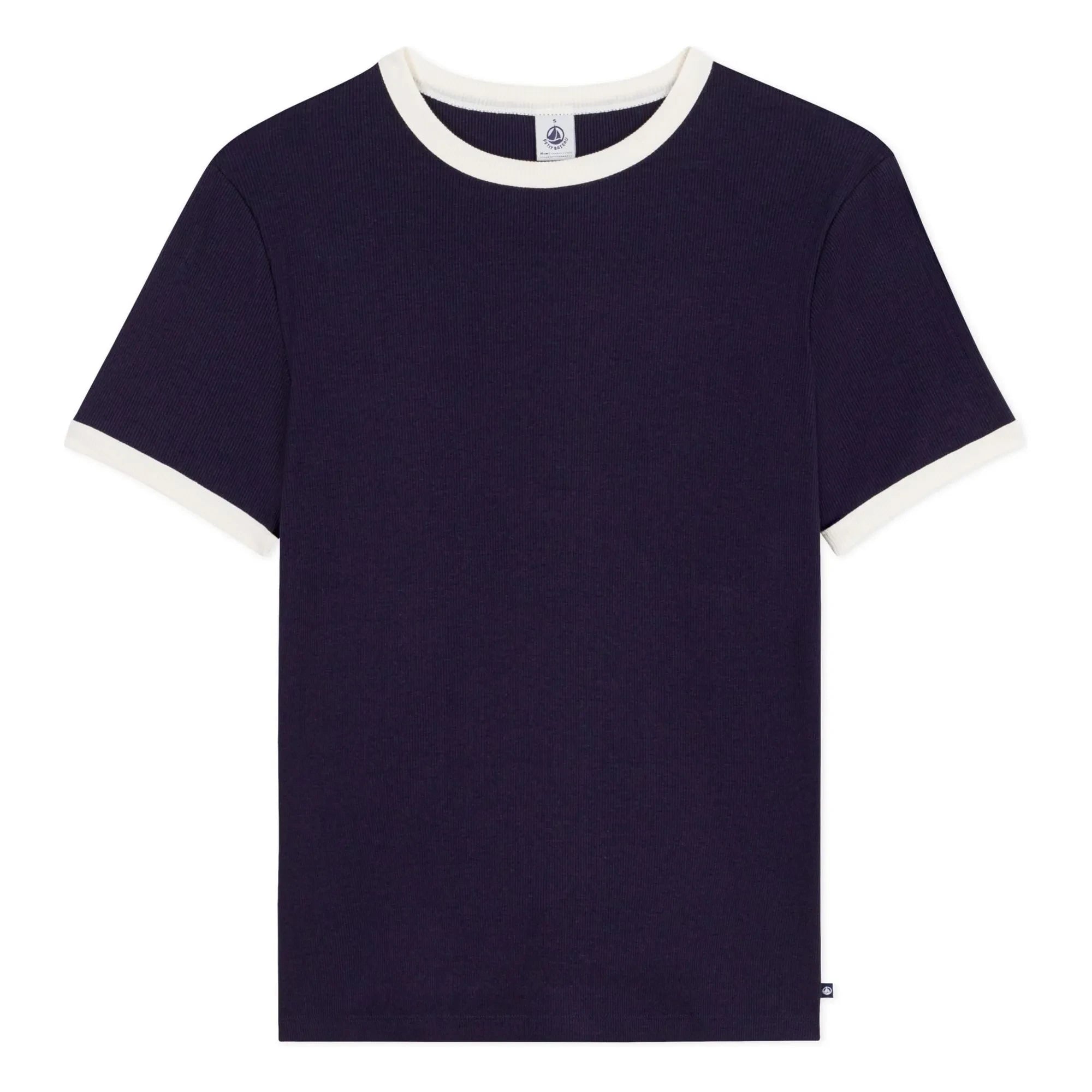 Petit Bateau - İkonik Nervürlü Tişört | Lacivert