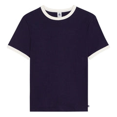 Petit Bateau - Ikonisches Rippstrick-T-Shirt | Marineblau