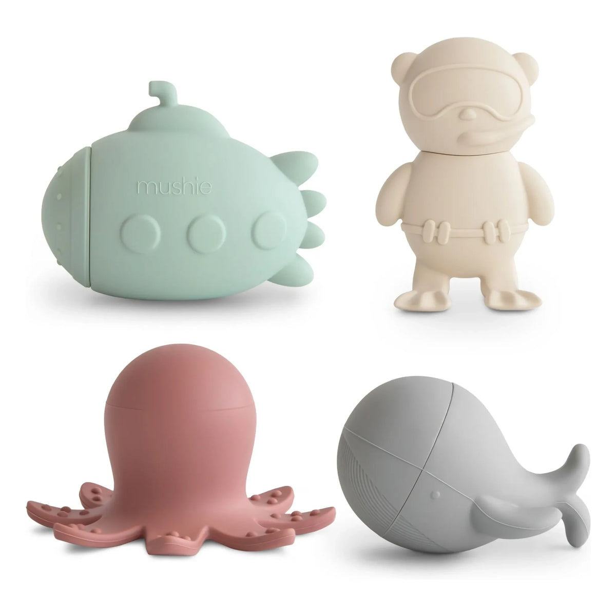 Mushie - Badespielzeug Sealife - 4er-Set