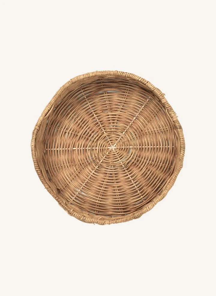 Broste Copenhagen - Lola Yuvarlak Rattan Tepsi