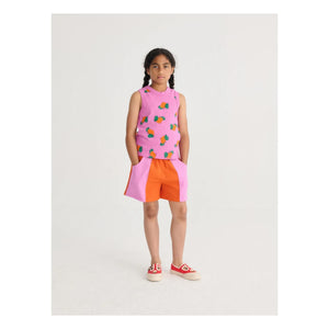 Bobo Choses - Shorts aus Bio-Baumwolle mit Farbblockmuster | Orange
