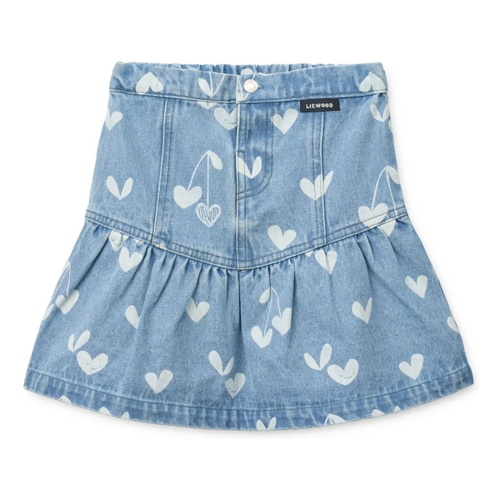 Liewood - Dayla Jeansrock Hearts | Hellblau