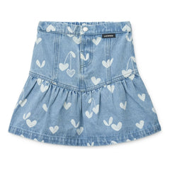 Liewood - Dayla Jeansrock Hearts | Hellblau
