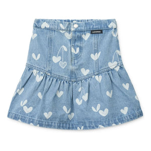 Liewood - Dayla Jeansrock Hearts | Hellblau