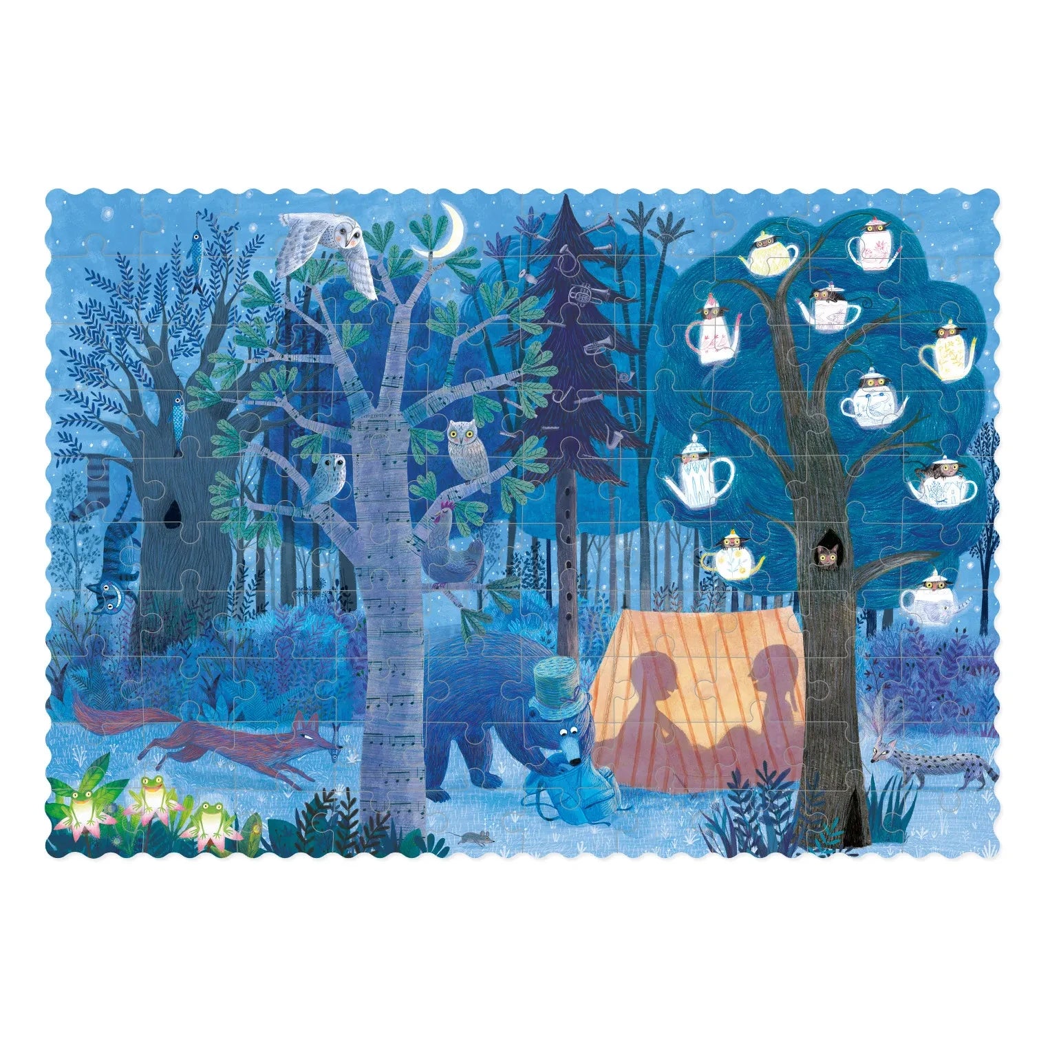 Londji - Beidseitiges Tag/Nacht-Waldpuzzle