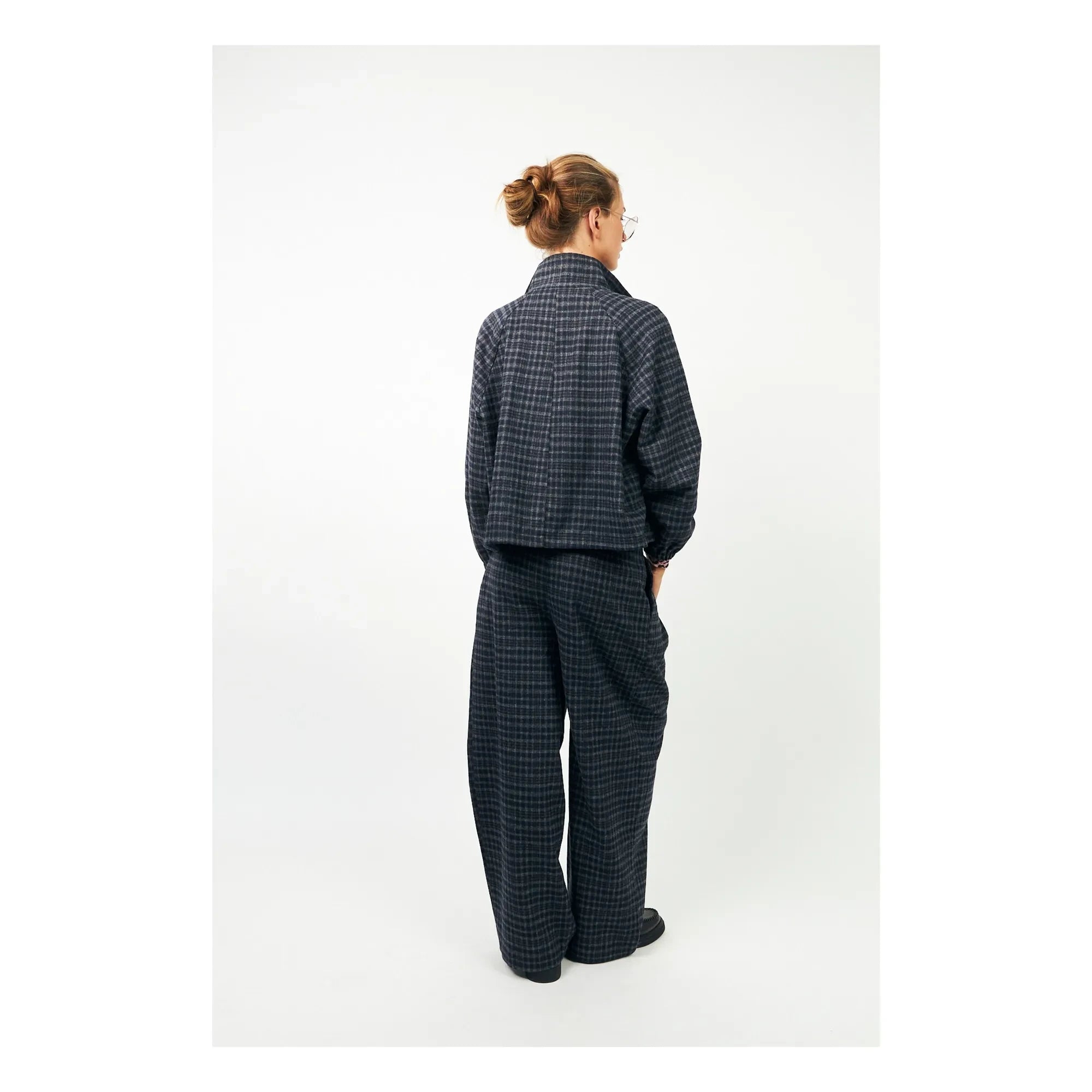 Lollys Laundry - Mae Carreaux Jacke | Nachtblau
