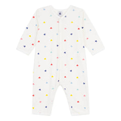 Petit Bateau - Schlaf gut Herzen Schlafanzug | Weiß