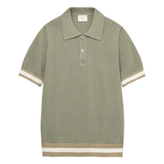 Ché Studios - Quinn Baumwoll-Poloshirt | Beige - Grün