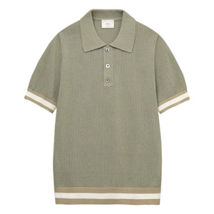 Ché Studios - Quinn Baumwoll-Poloshirt | Beige - Grün