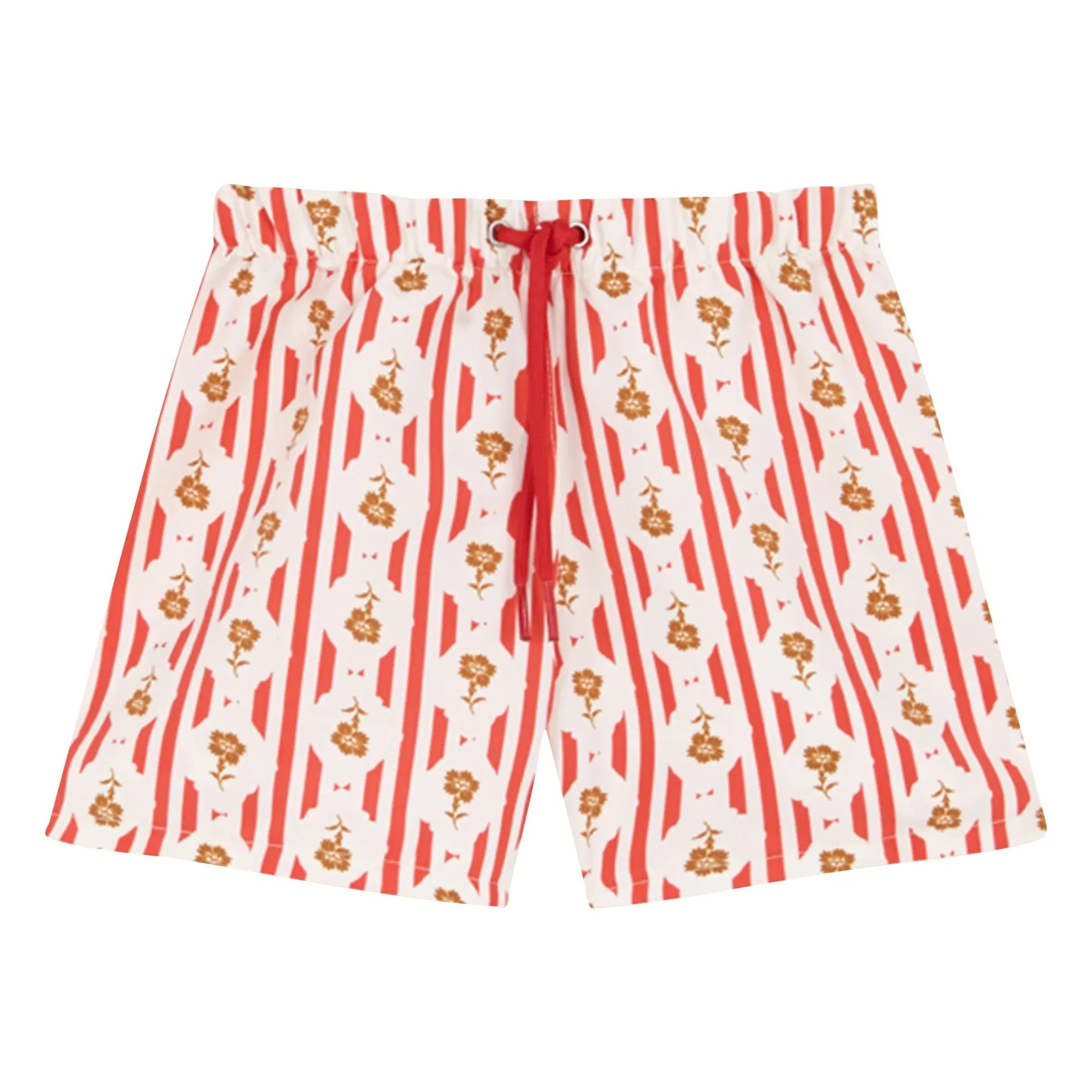 birinit - Valonga Badeshorts mit Blumenmuster | Rot