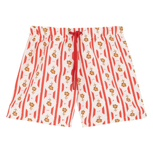 birinit - Valonga Badeshorts mit Blumenmuster | Rot