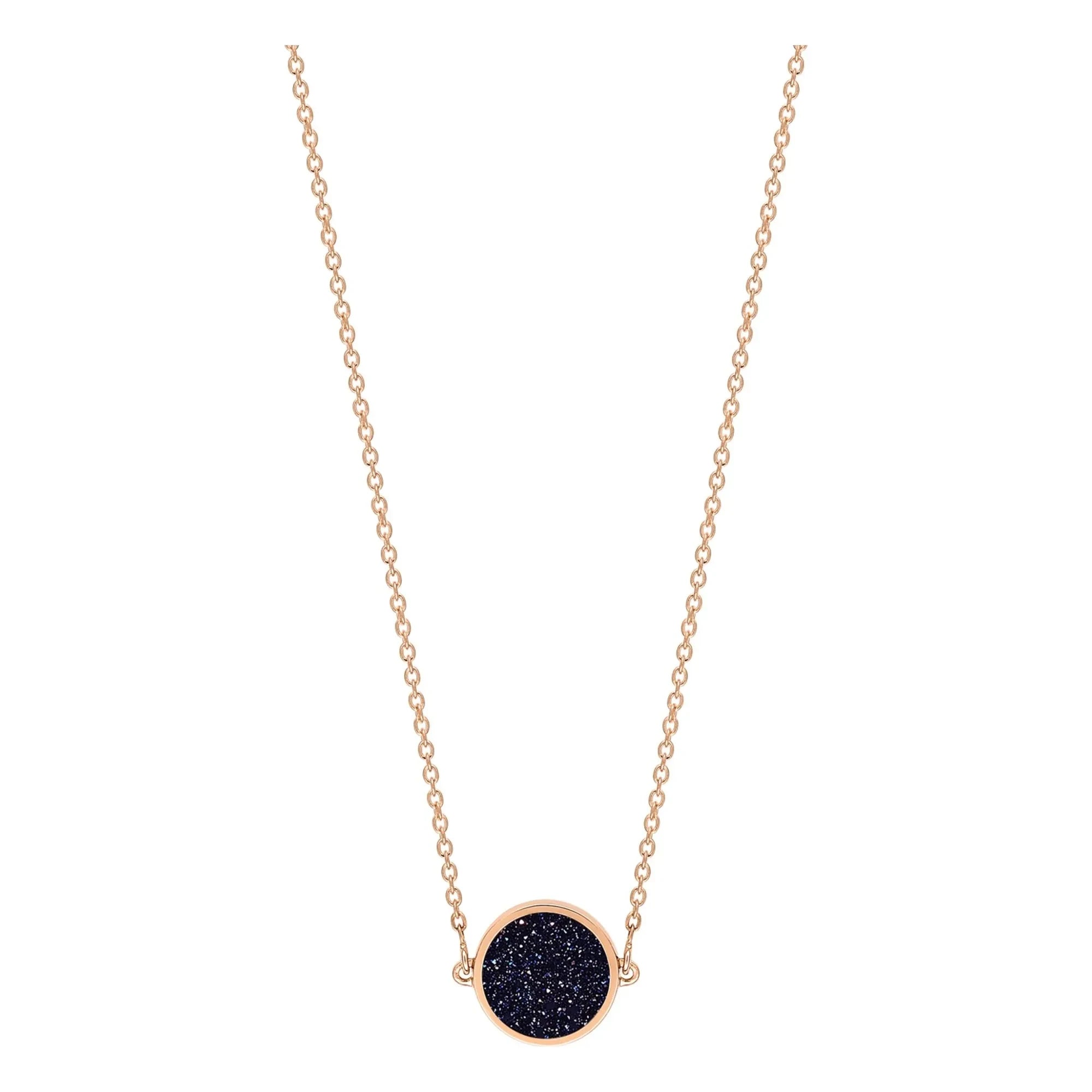 Ginette NY - Disc Mini Ever Halskette | Blauer Sandstein