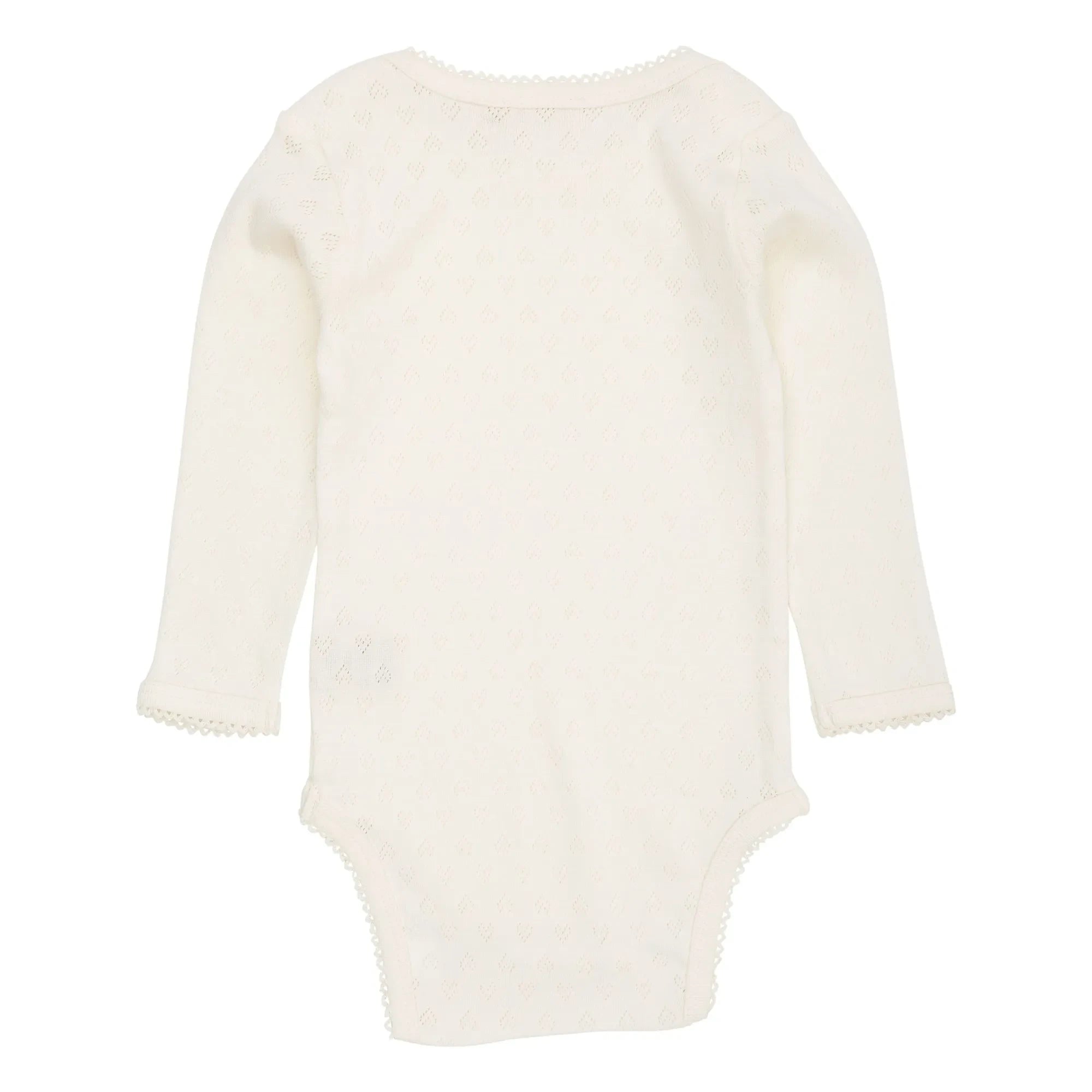 Copenhagen Colors - Kurzarm Body Pointelle Herzen Bio-Baumwolle | Creme