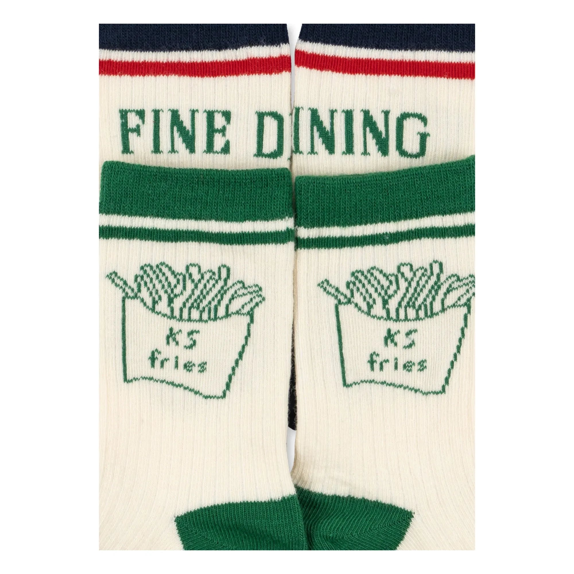 Konges Sløjd - Set aus 2 Paar Pommes-Frites-Socken | Ecru