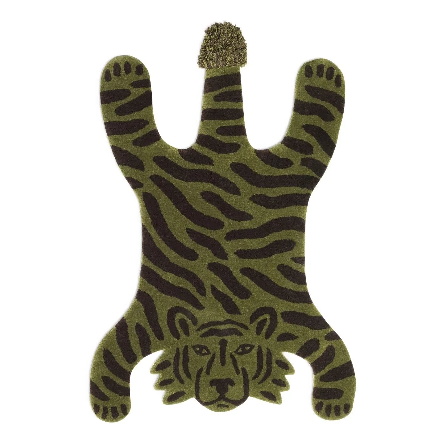 Ferm Living Kids - Safari Tiger Tuft-Teppich 160x120 cm | Khaki
