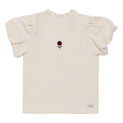 Donsje - Marien Fleur T-Shirt aus Bio-Baumwolle | Ecru