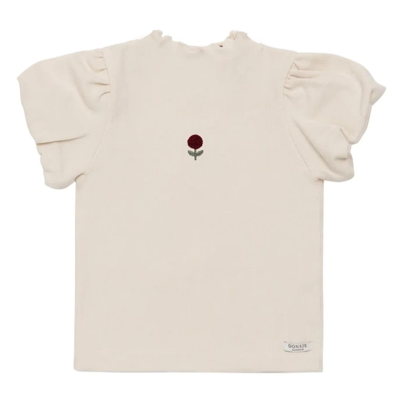 Donsje - Marien Fleur T-Shirt aus Bio-Baumwolle | Ecru