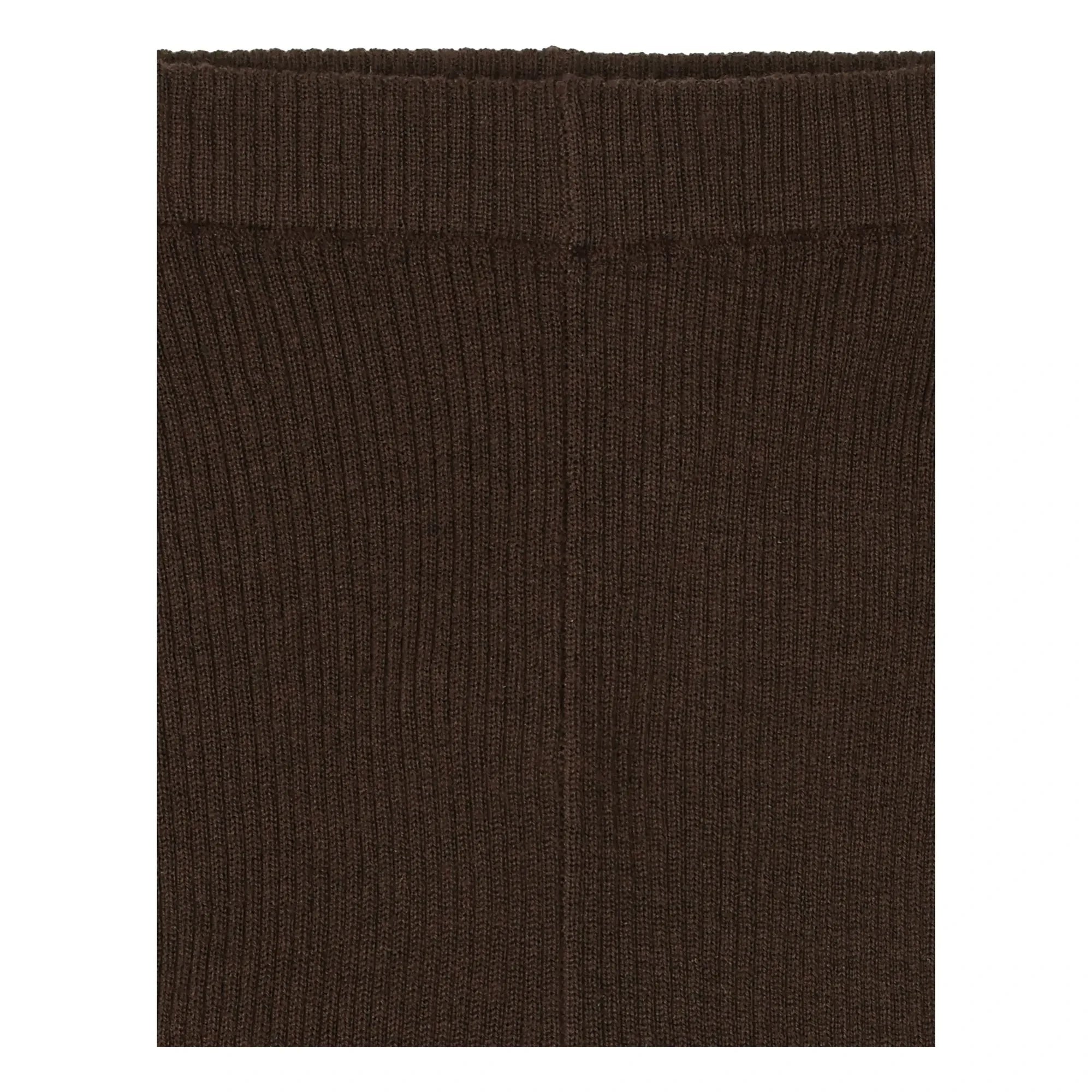 FUB - Leggings aus glatter Merinowolle | Braun