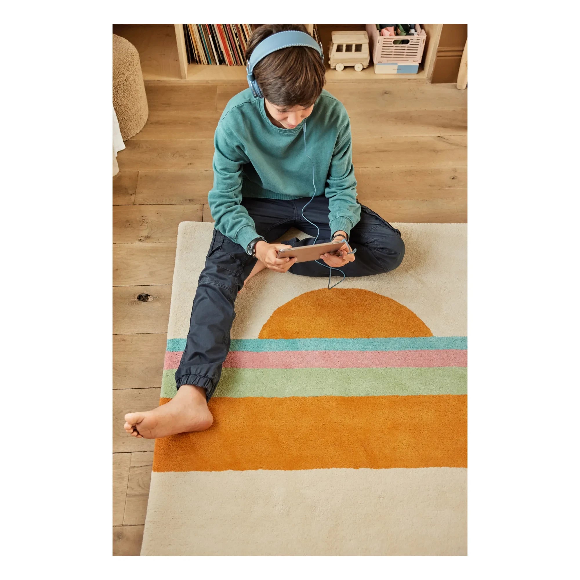 Bleuu-studio - Sonnenuntergang Teppich | Orange