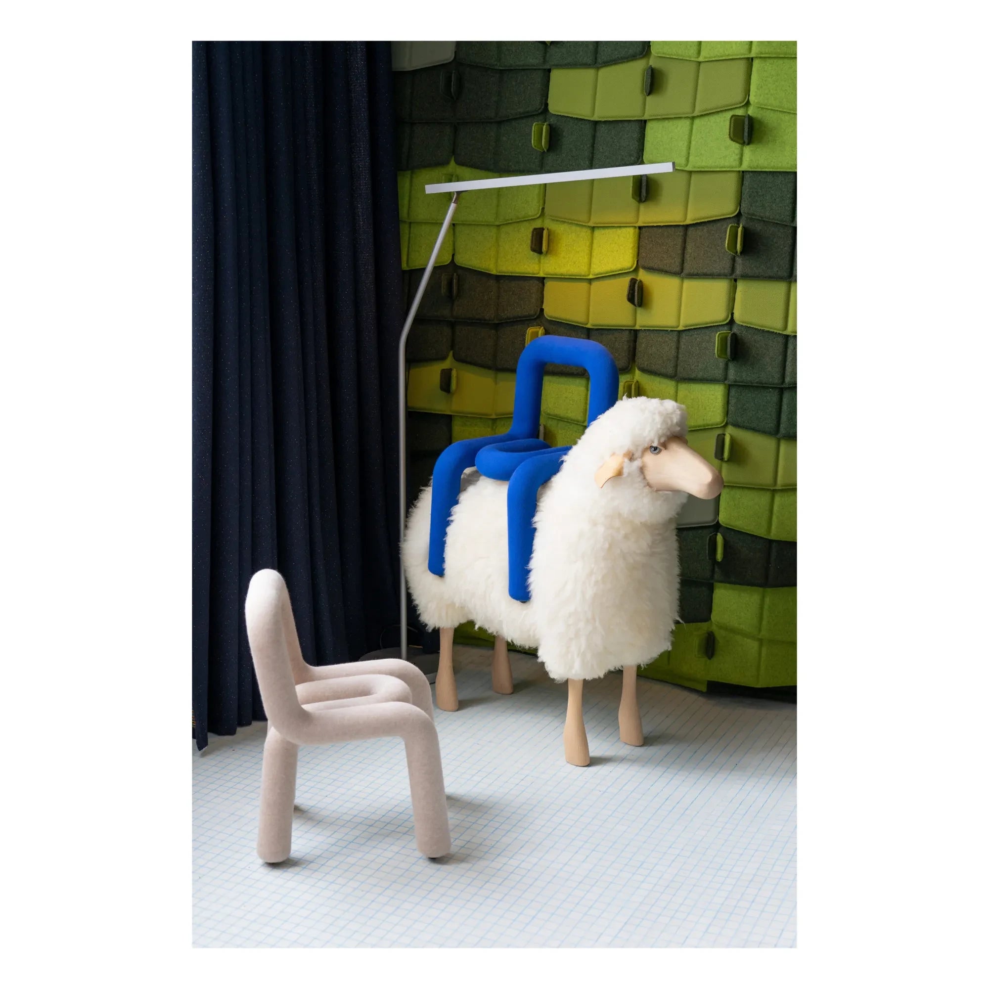 Moustache - Mini Bold Stuhl | Blau