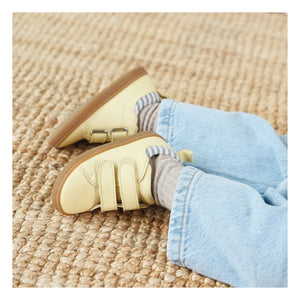 Lazare - Mahaut Gestreifte Vintage Sneaker | Blassgelb
