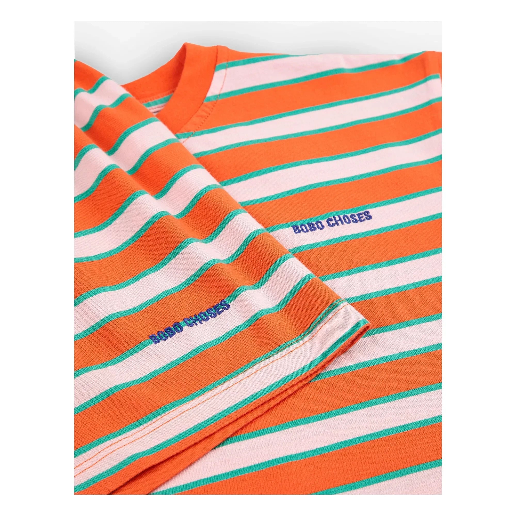 Bobo Choses - Gestreiftes T-Shirt und Shorts Set aus Bio-Baumwolle | Rot