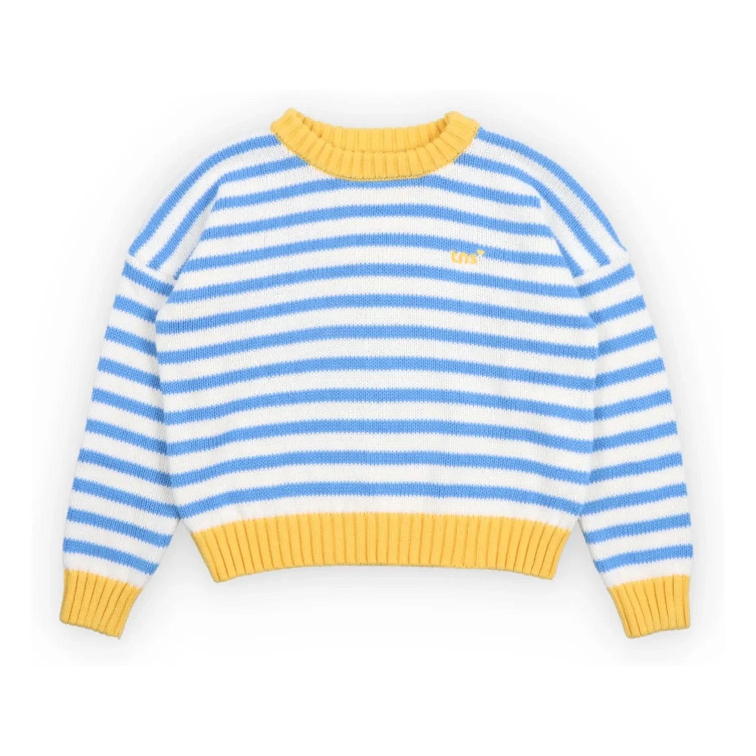 the new society - Gestreifter Marigold Pullover | Hellblau