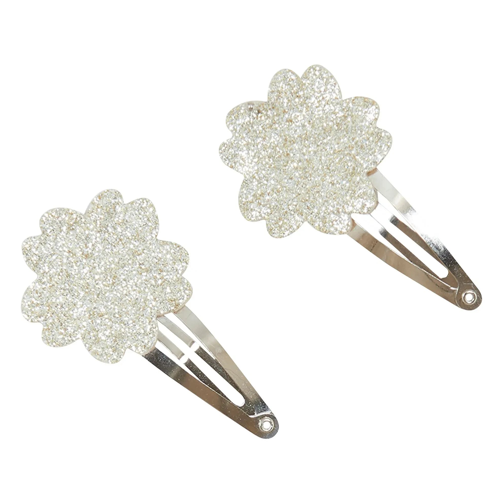 Tartine et Chocolat - 2er Set Hibiskus Glitzer-Haarklammern | Gold
