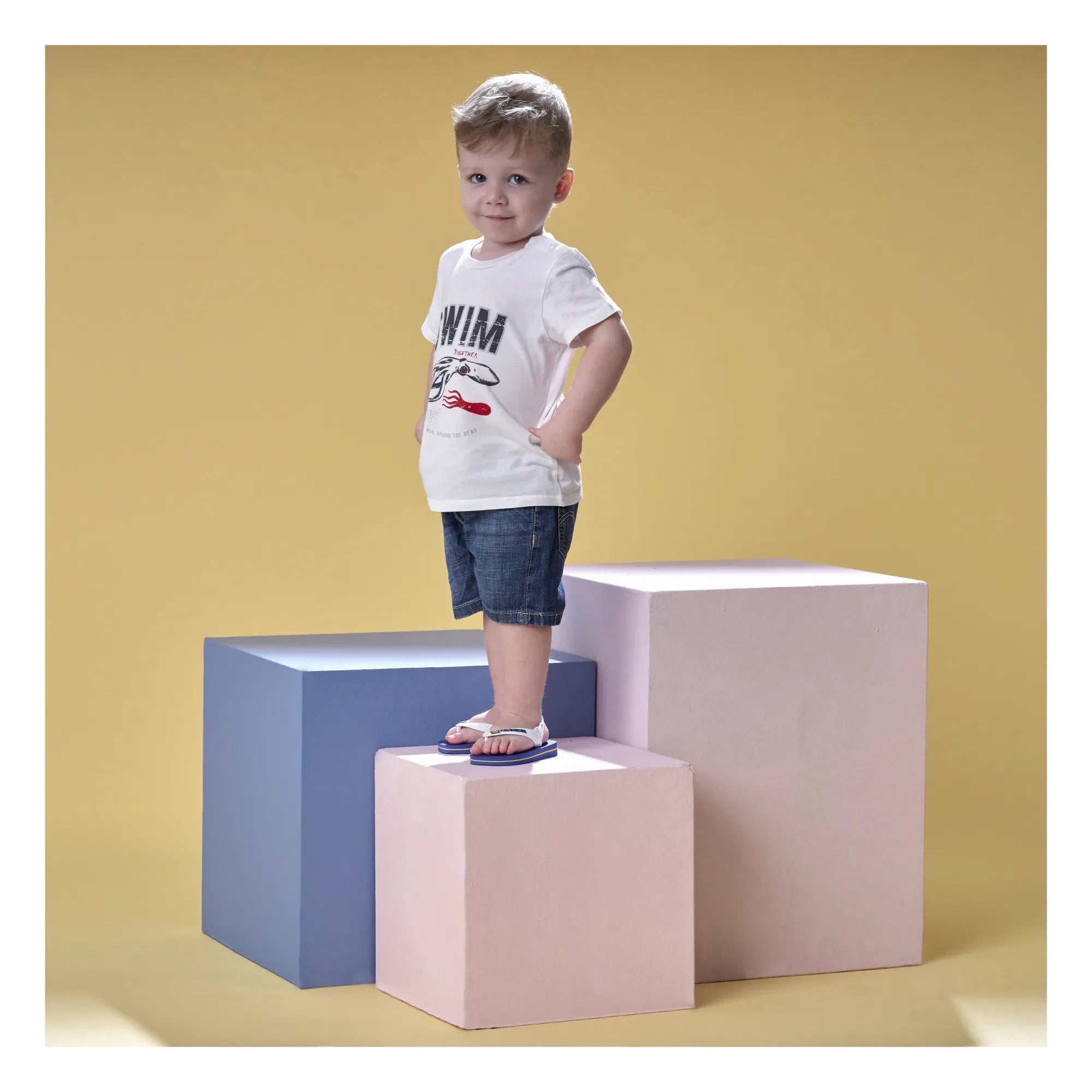 Havaianas - Logo Brasil Baby-Zehentrenner | Blau