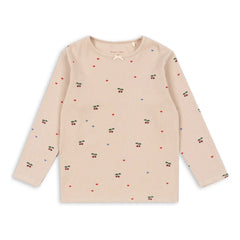 Konges Sløjd - Ella Cerises Rippstrick-T-Shirt aus Bio-Baumwolle | Staubrosa