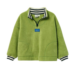 Goldie + Ace - Polar Fermuarlı Sweatshirt | Orman Yeşili