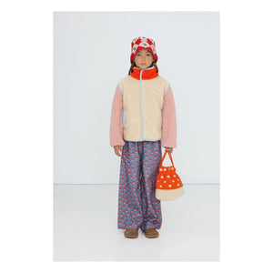 Tinycottons – Sherpa-Jacke im Color-Blocking-Stil | Rosa