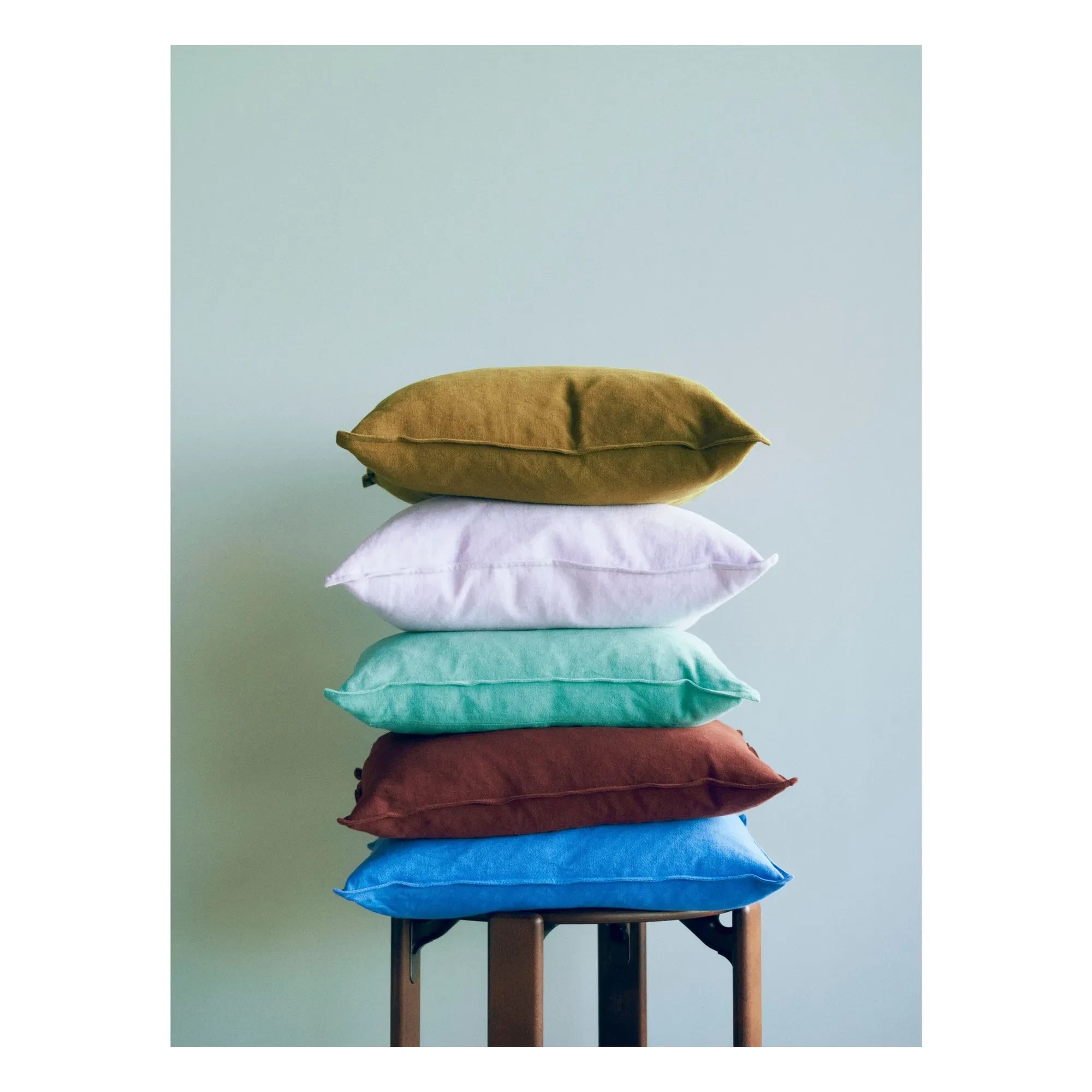 Heu - Leinenkissen | Hellblau