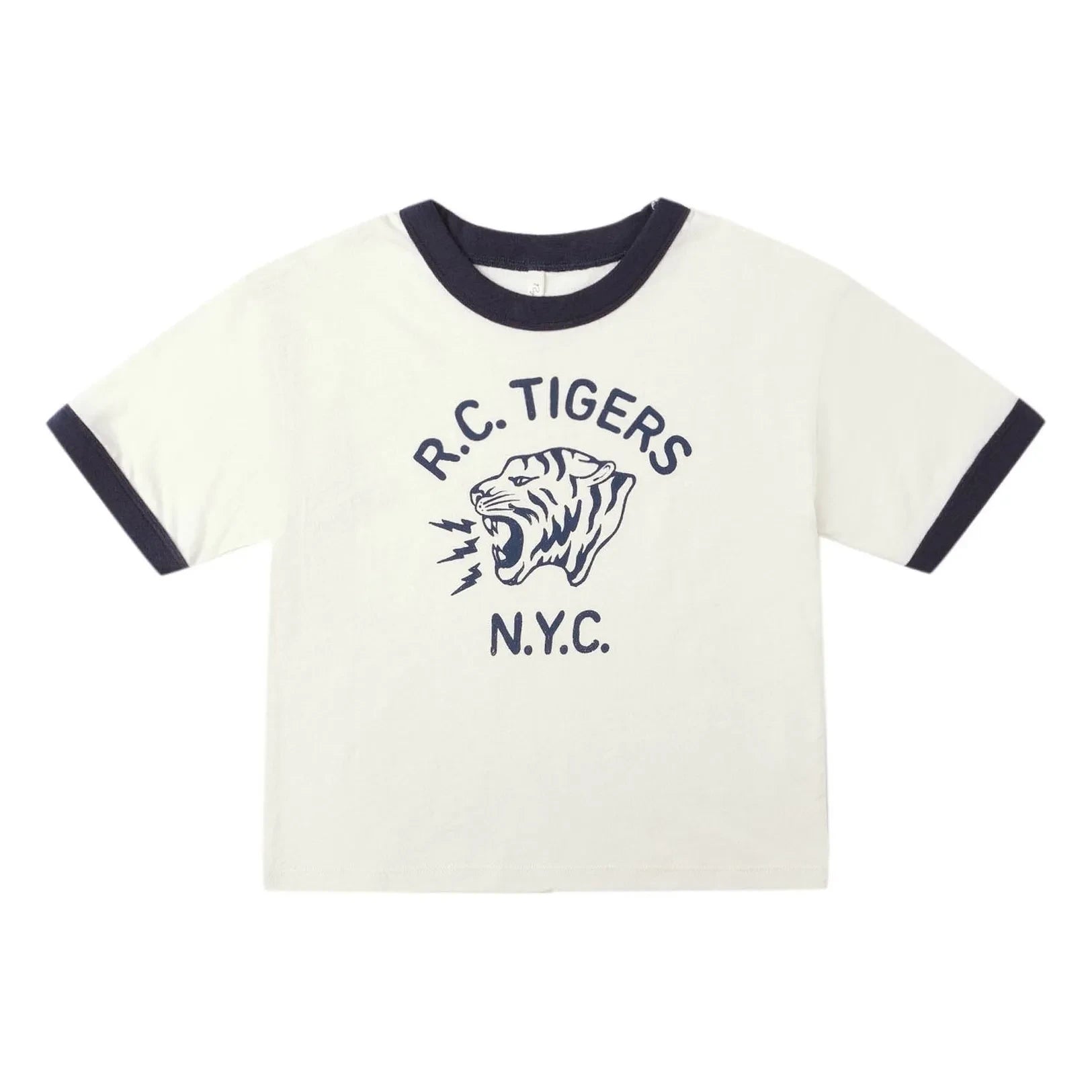 Rylee + Cru - Ringer Tigers Mini-T-Shirt | Elfenbein
