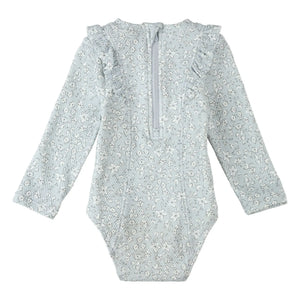 Petit Lem - Langärmeliger UV-Badeanzug aus recycelten Fasern | Blau