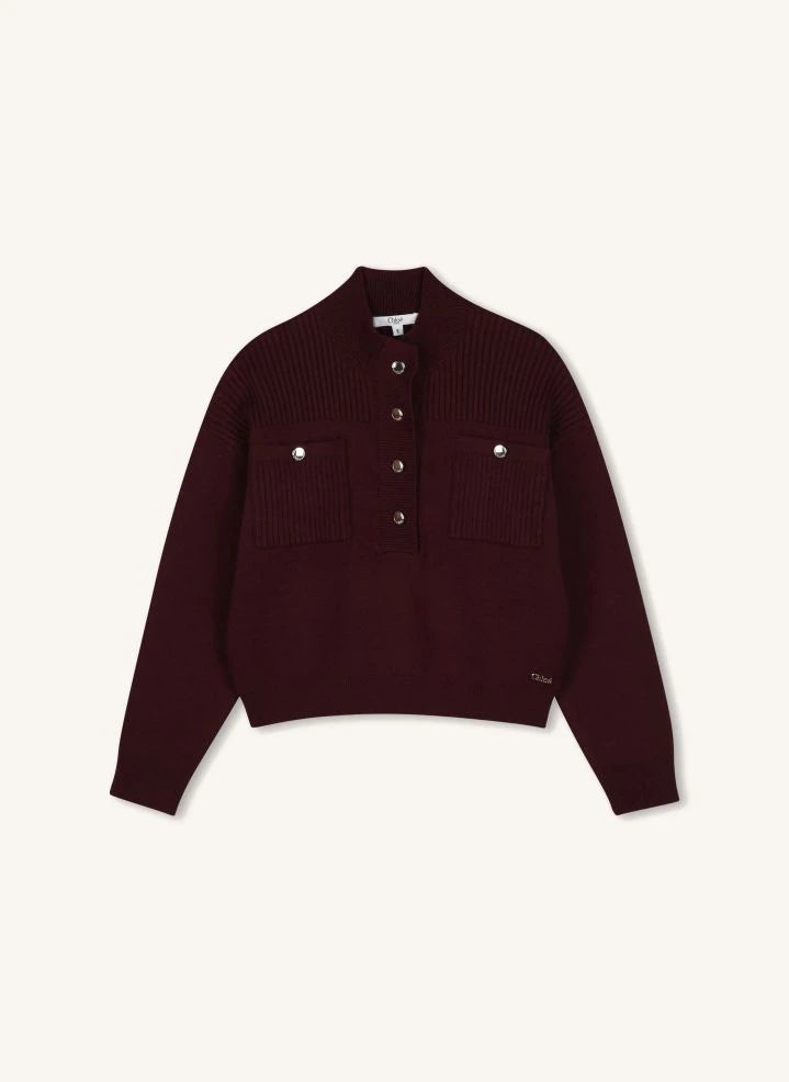 Chloé - Rollkragenpullover aus Bio-Baumwolle | Lila