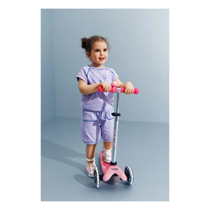 Micro - Mini LED Fosforlu Scooter | Pembe