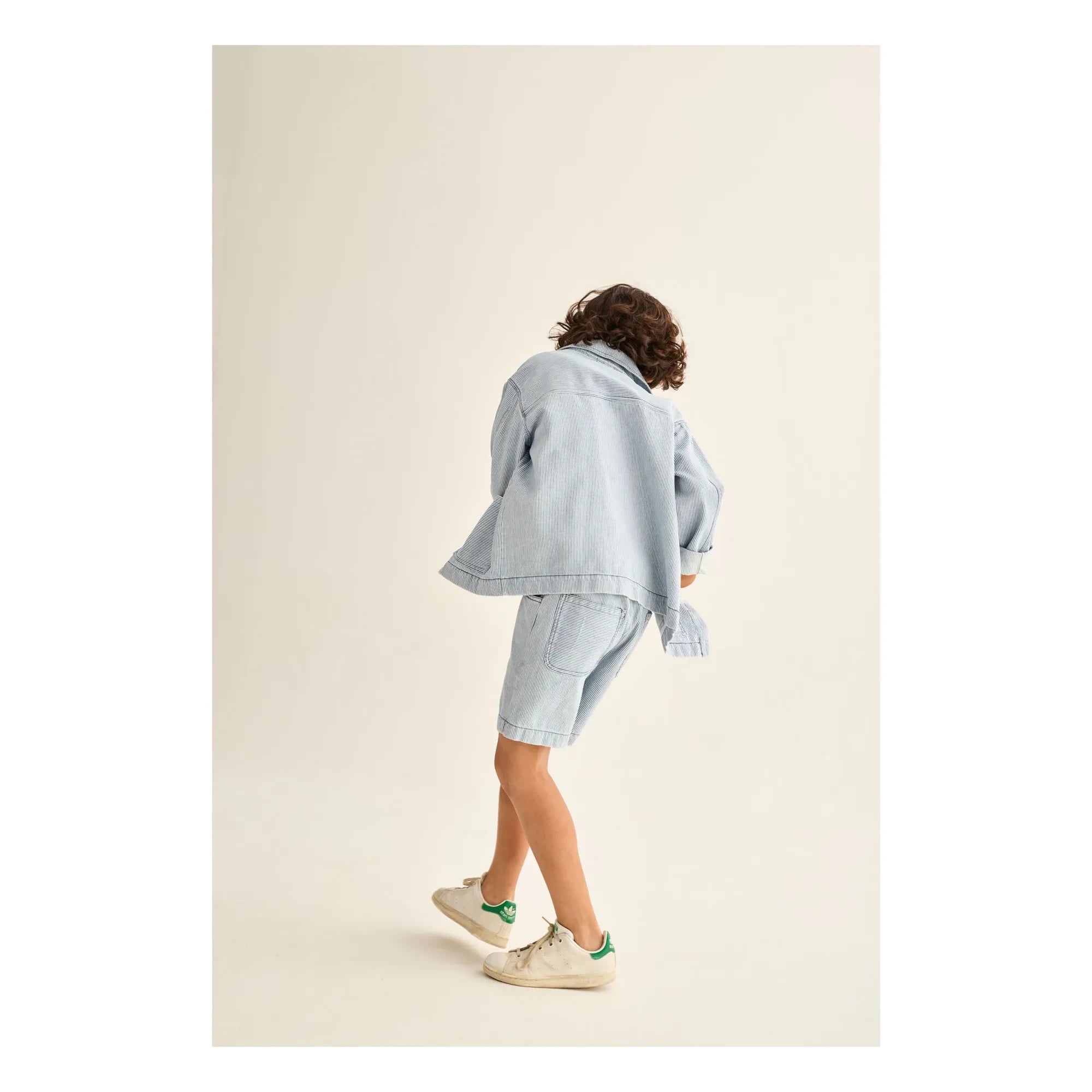 Cozmo - Denim Ridge Gestreiftes Overshirt | Hellblau