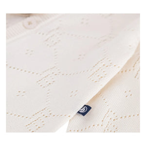 Petit Bateau - Strampler aus Bio-Baumwolle mit Ajourmuster PB | Ecru