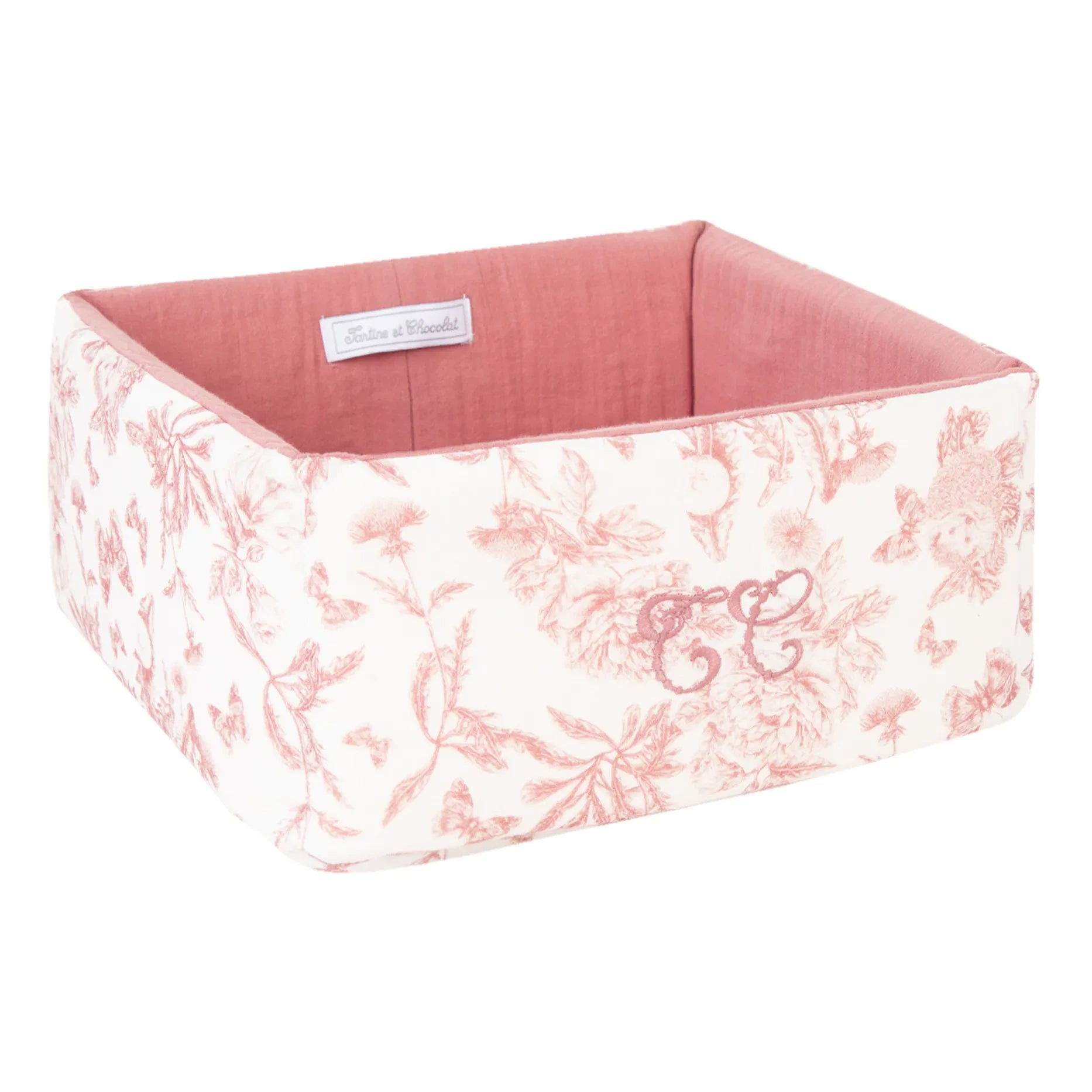 Tartine et Chocolat - Toile de Jouy Korb | Pfirsich