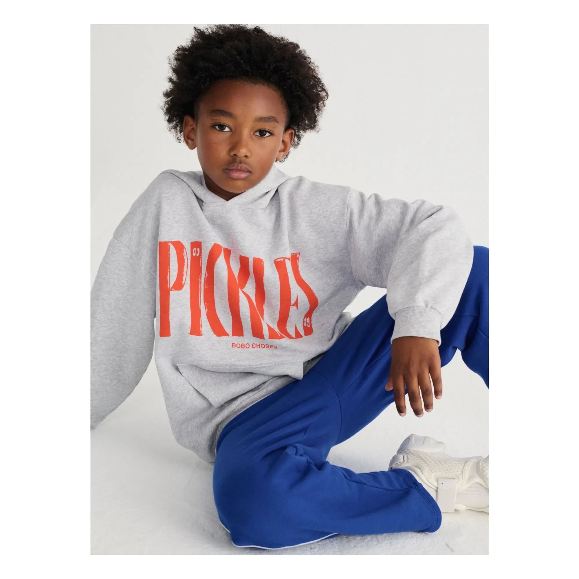 Bobo Choses - Pickles Kapuzenpullover aus Bio-Baumwolle | Grau meliert
