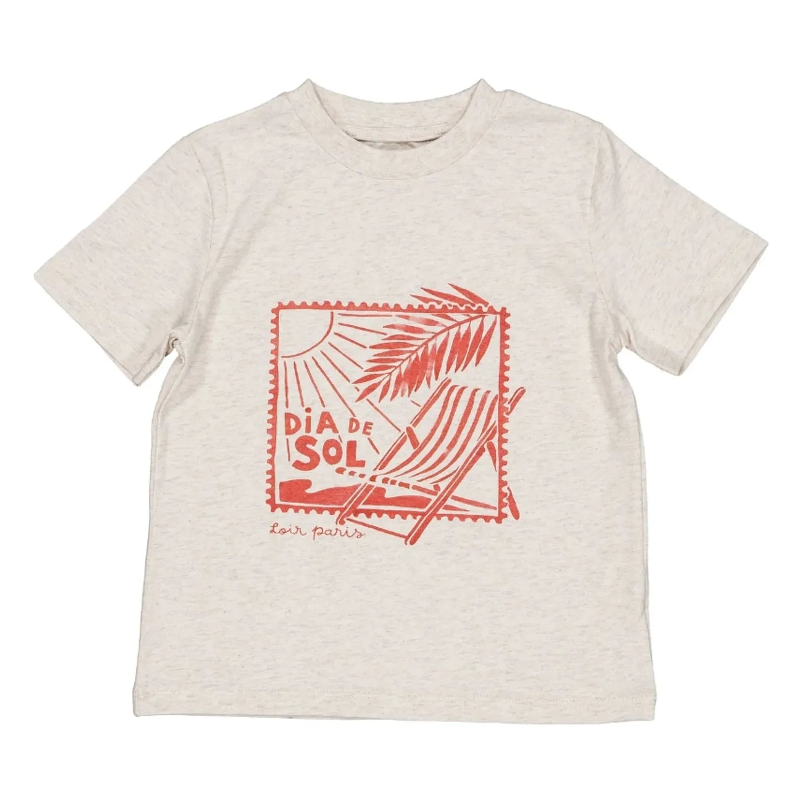 Loir - Dia Del Sol Chiné T-Shirt | Grau-weiß meliert