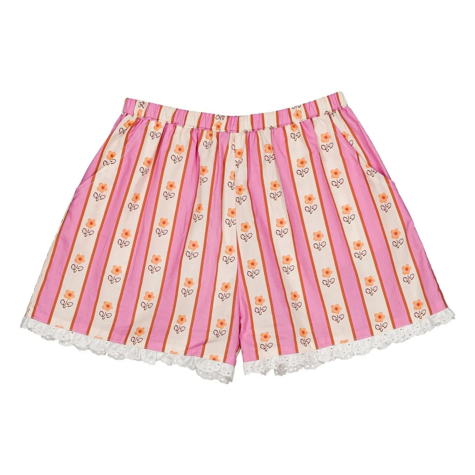 Hallo Simone – Dina Gestreifte Shorts | Pink