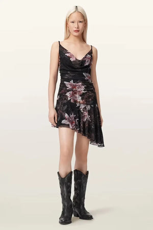 AllSaints asimetrik elbise BEA