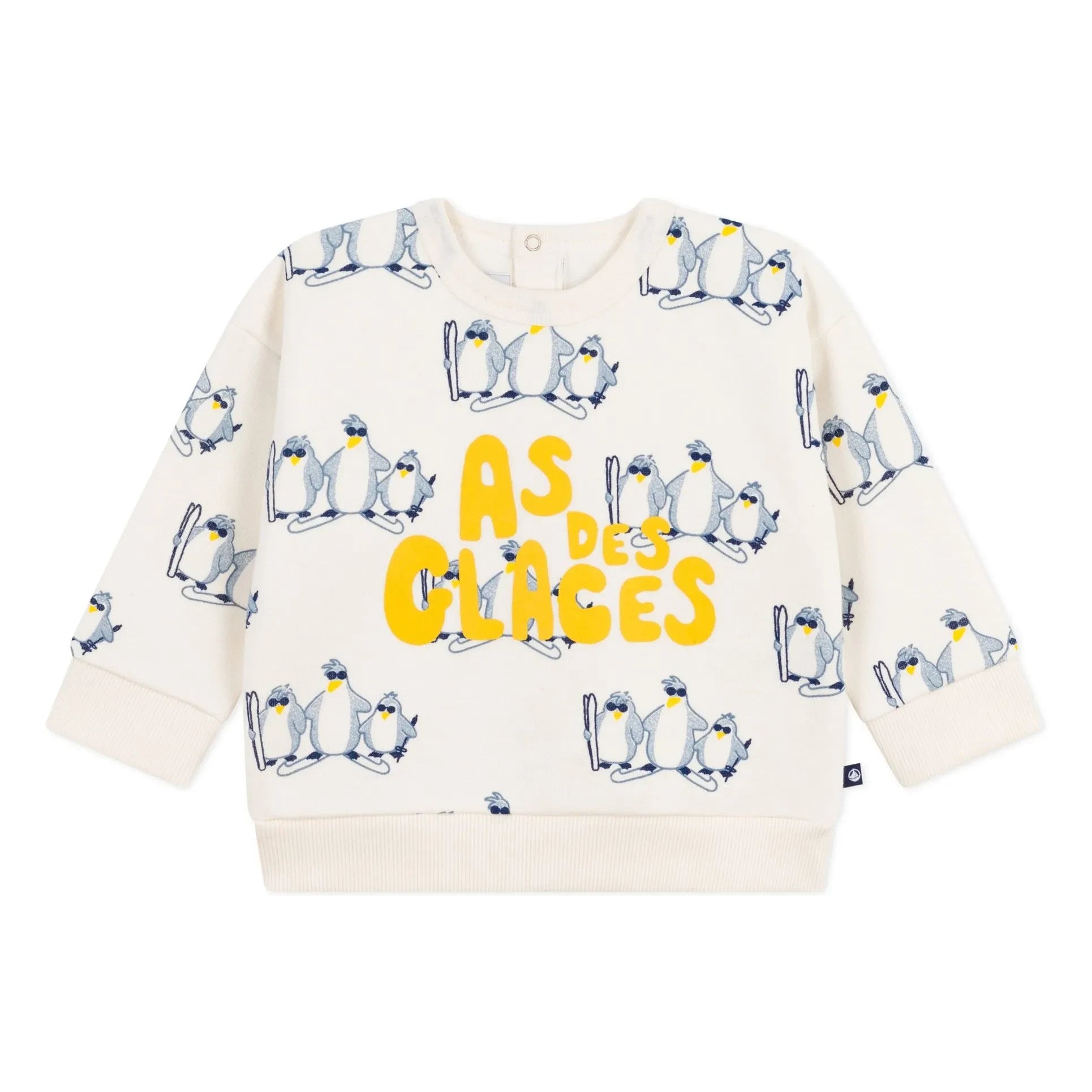Petit Bateau - Sweatshirt "Penguins As Des Glaces" | Ecru