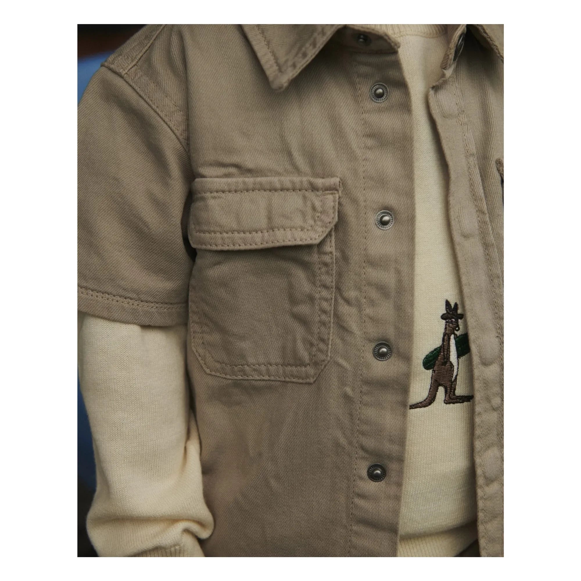 Copenhagen Colors - Safari-Hemd aus Bio-Baumwoll-Twill | Beige